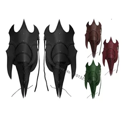 Leather Pauldrons Spaulders Medieval Shoulder Armor Viking Costume Knight Warrior Cosplay Larp Accessory Halloween Props For Men