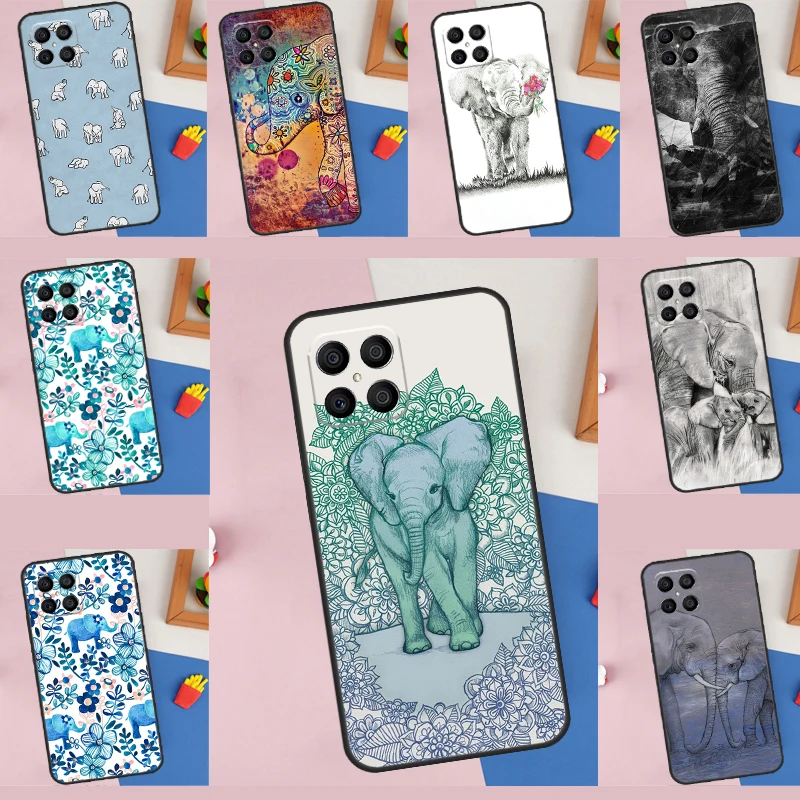 

Cute Elephant Case For Honor X9b X9c X8b X9a X8a X8 X9 50 70 90 Lite Honor 200 Pro Magic 7 5 6 Lite Cover