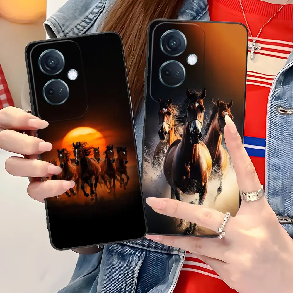 

Fashion Horse Matte Mobile Phone Case for OPPO Reno 14 13 12 11 10 9 8 7 6 5 F T Pro 5G Colorful Printing Cover