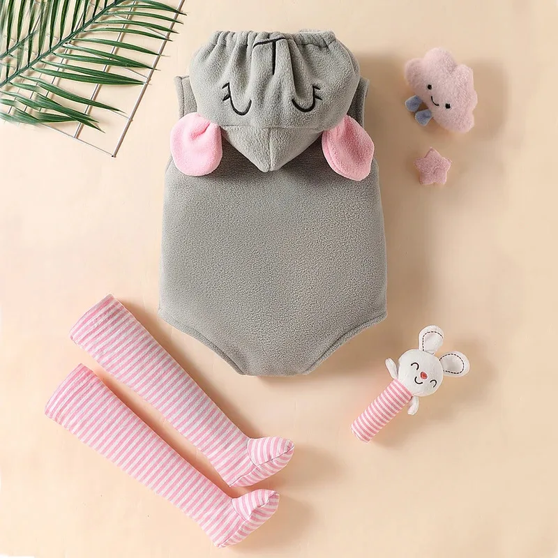 Sky01 Umorden 2 stks/set Kleine Muis Kostuum voor Baby Baby Meisjes Halloween Kostuums Cosplay 0-6M 6-9M 9-12M 12-18M Romper Wd01@