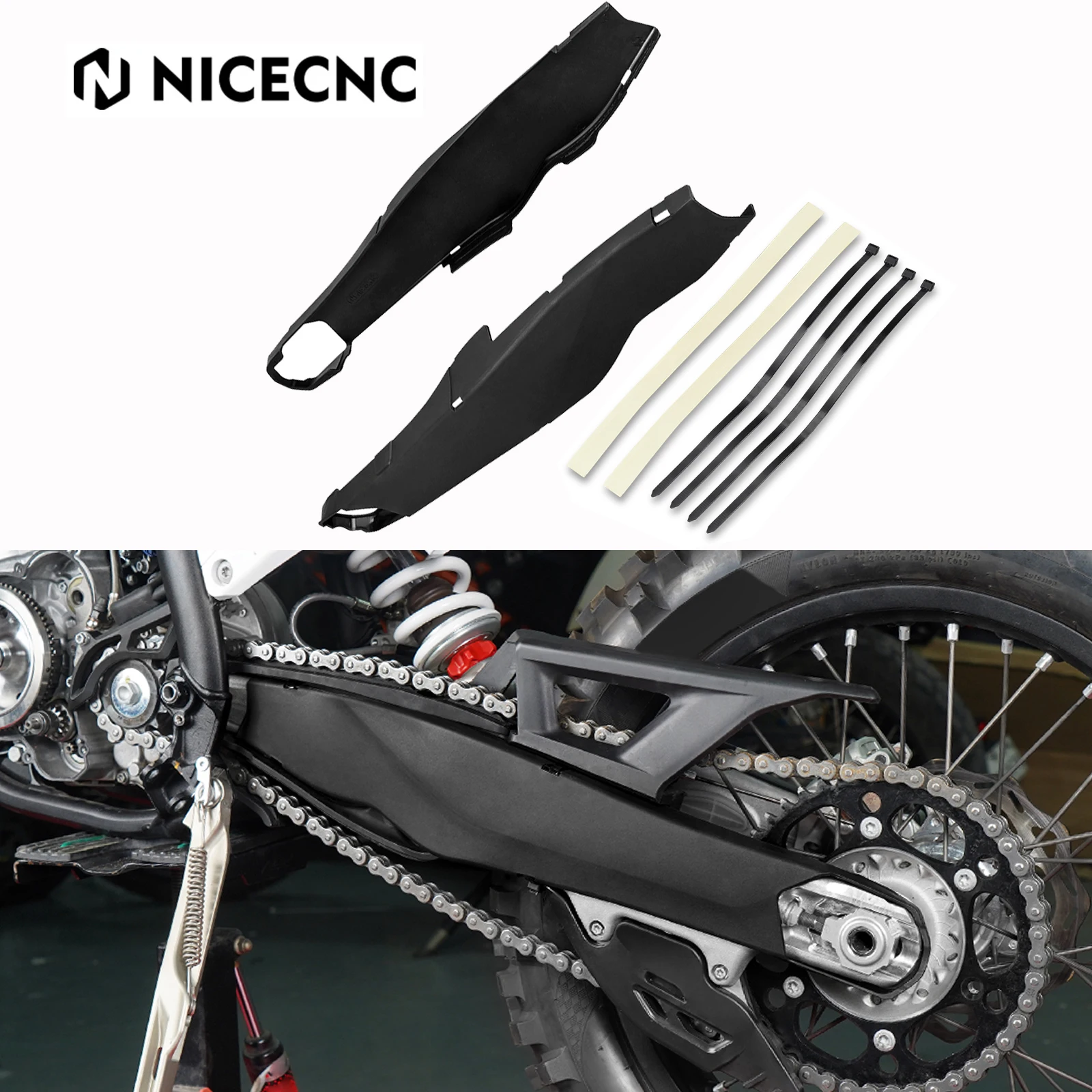 

Rear Swingarm Swing Arm Protector For KTM 250 300 350 450 EXC EXCF XCW XCF-W XW-F XC SX XCF SXF 2024-2025 For Husqvarna GasGas