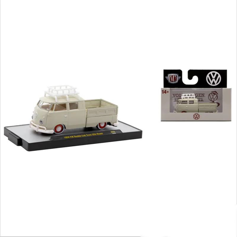 

M2 Machines 1:64 Scale Diecast Alloy 1959 VW Double Cab Truck Toys Cars Model Classics Adult Gifts Souvenir Static Display