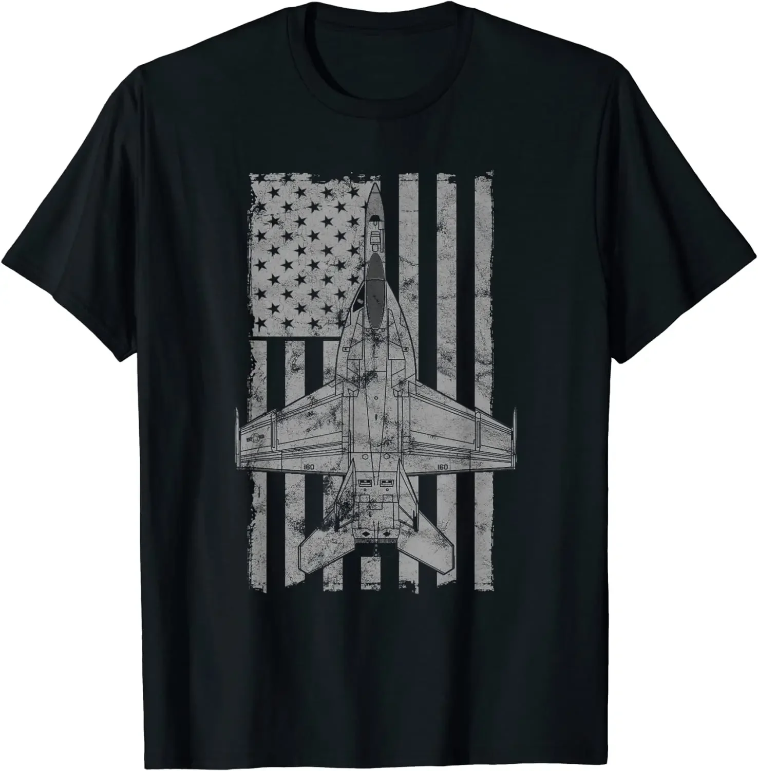 F-18 F/A-18E Super Hornet Jet Airplane Vintage Flag Men T-Shirt Short Sleeve Casual 100% Cotton O-Neck Summer Shirt