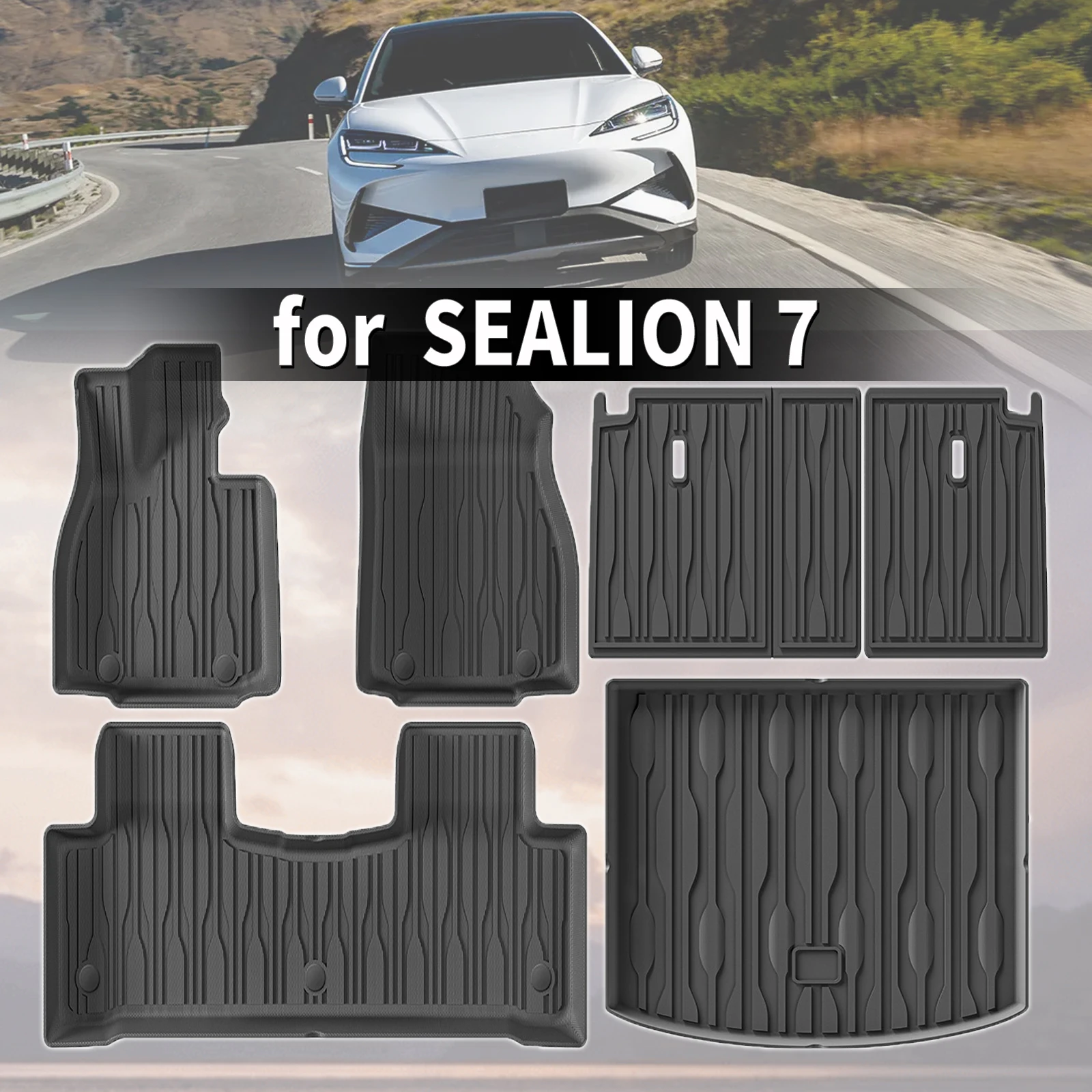 for  SEALION 7 07 EV 2024 2025 2026 3D Maxpider Style TPE Floor Mats Full Coverage Heavy Duty All Weather Accessories