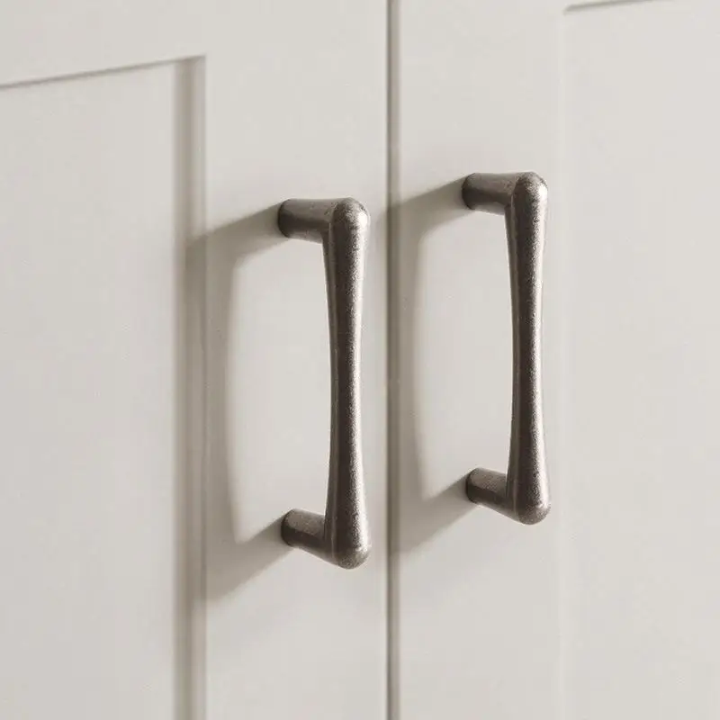 Furniture Handles Minimalist Vintage Antique Nickel Copper Brown Pulls for Home Renovation Kitchen Cabinet Drawer Wardrobe