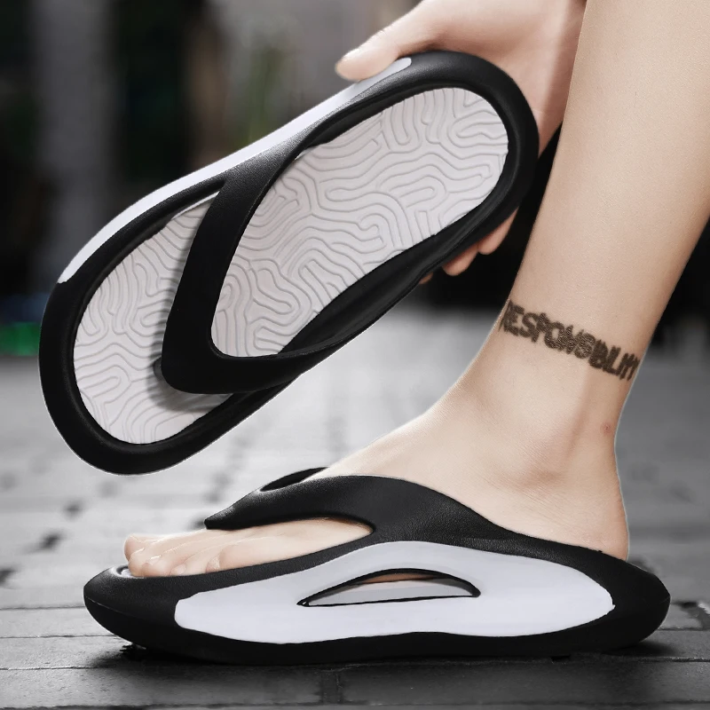 Fashion Men Women Flip Flops Outdoor Slippers Slides Beach Sandals Men Indoor Slippers Soft Home Shoes Beach Slippers Flip Flops