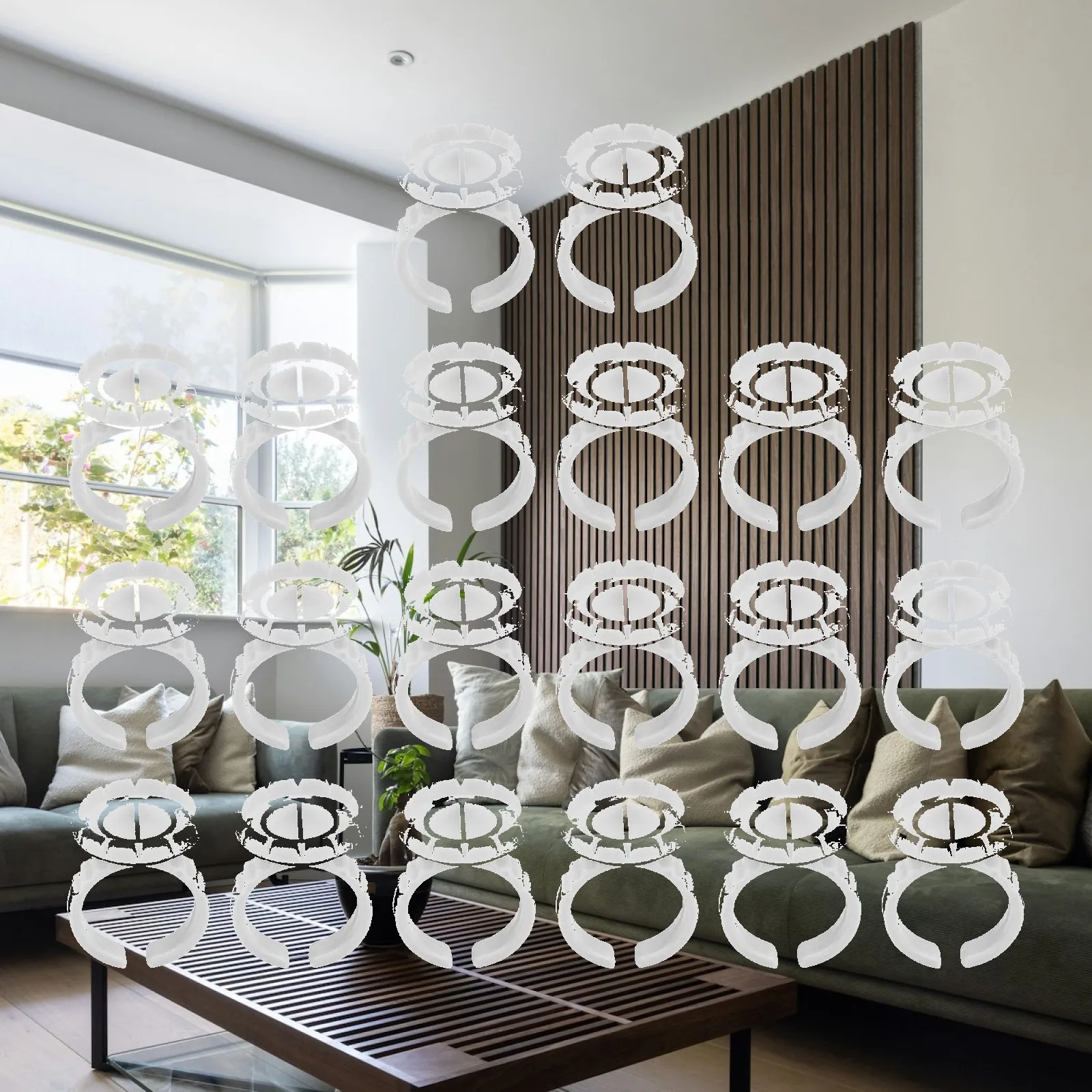 Set of 100 Glue Rings Lash Glue Cups Eyelash Glue Fan Cup Rings for