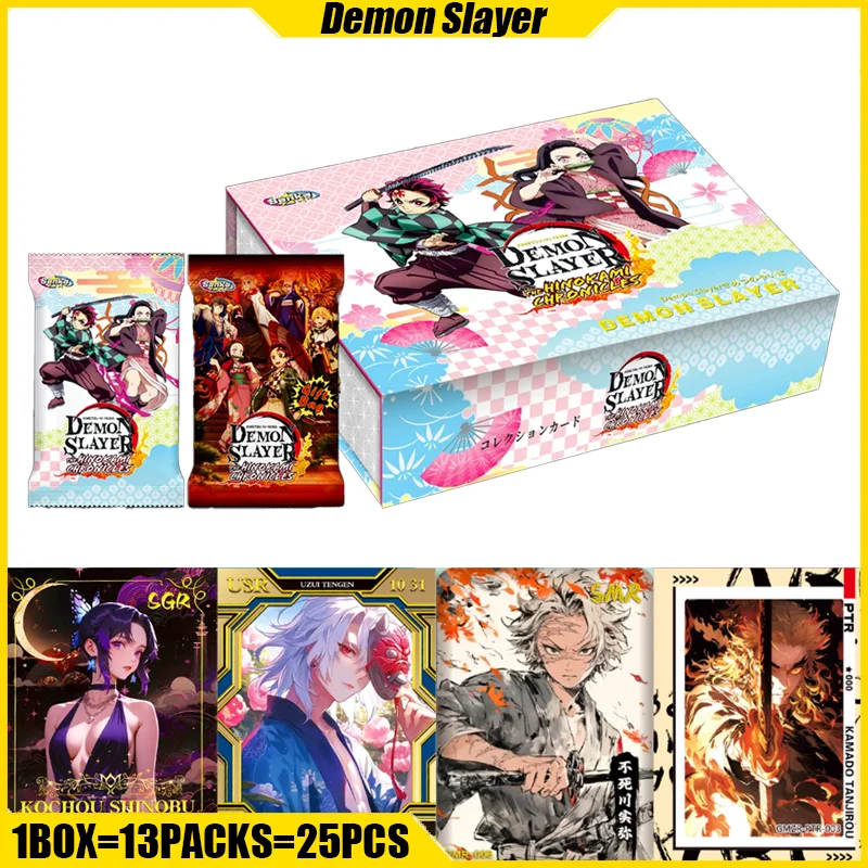 Senka Demon Slayer Cards English Version Anime Collection Cards Mistery Box Board Games Toys Birthday Gifts for Boys and Girls