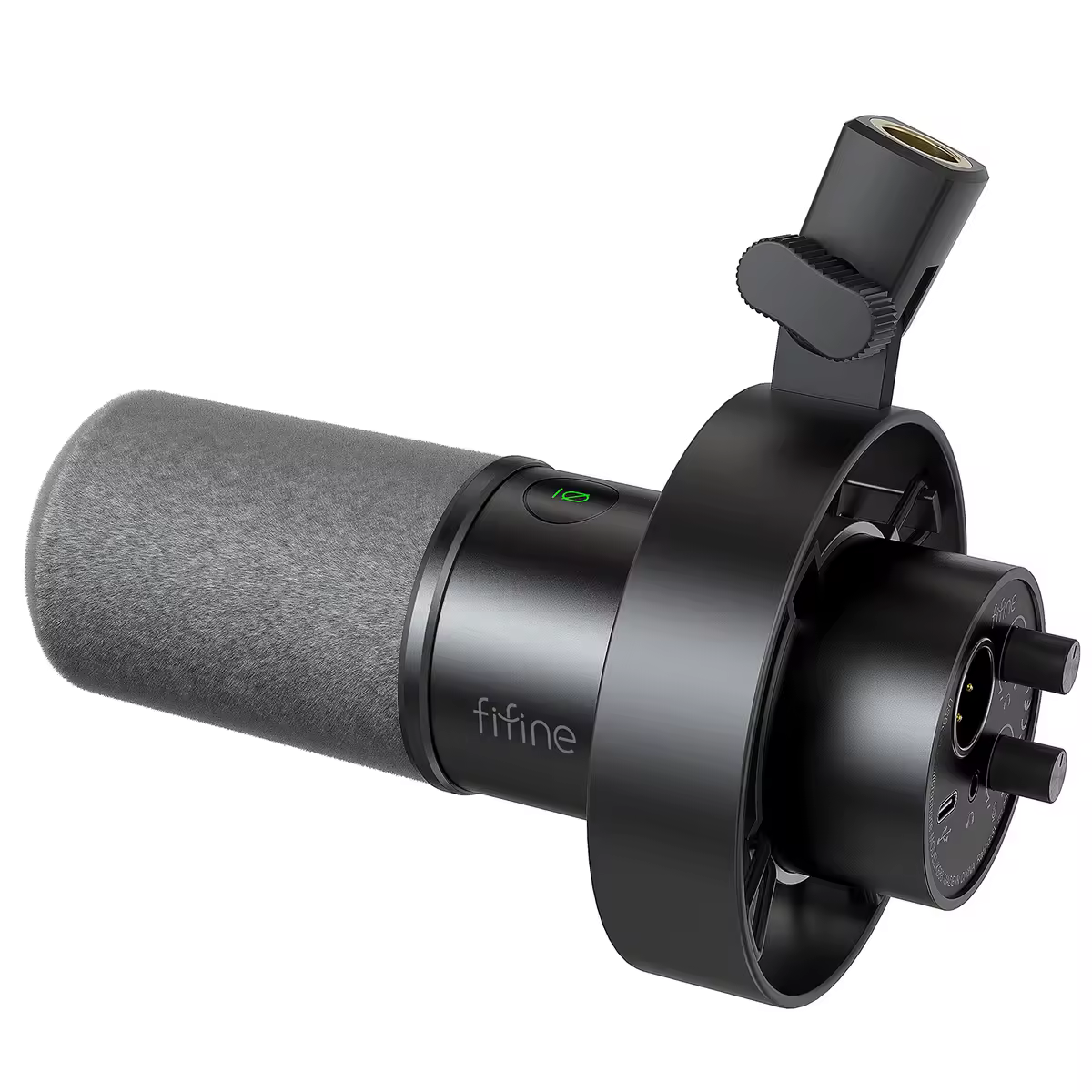 Micrófono dinámico FIFINE USB/XLR con soporte de choque, tecla táctil, conector para auriculares y Control de volumen, para grabación de PC o tarjeta de sonido-K688