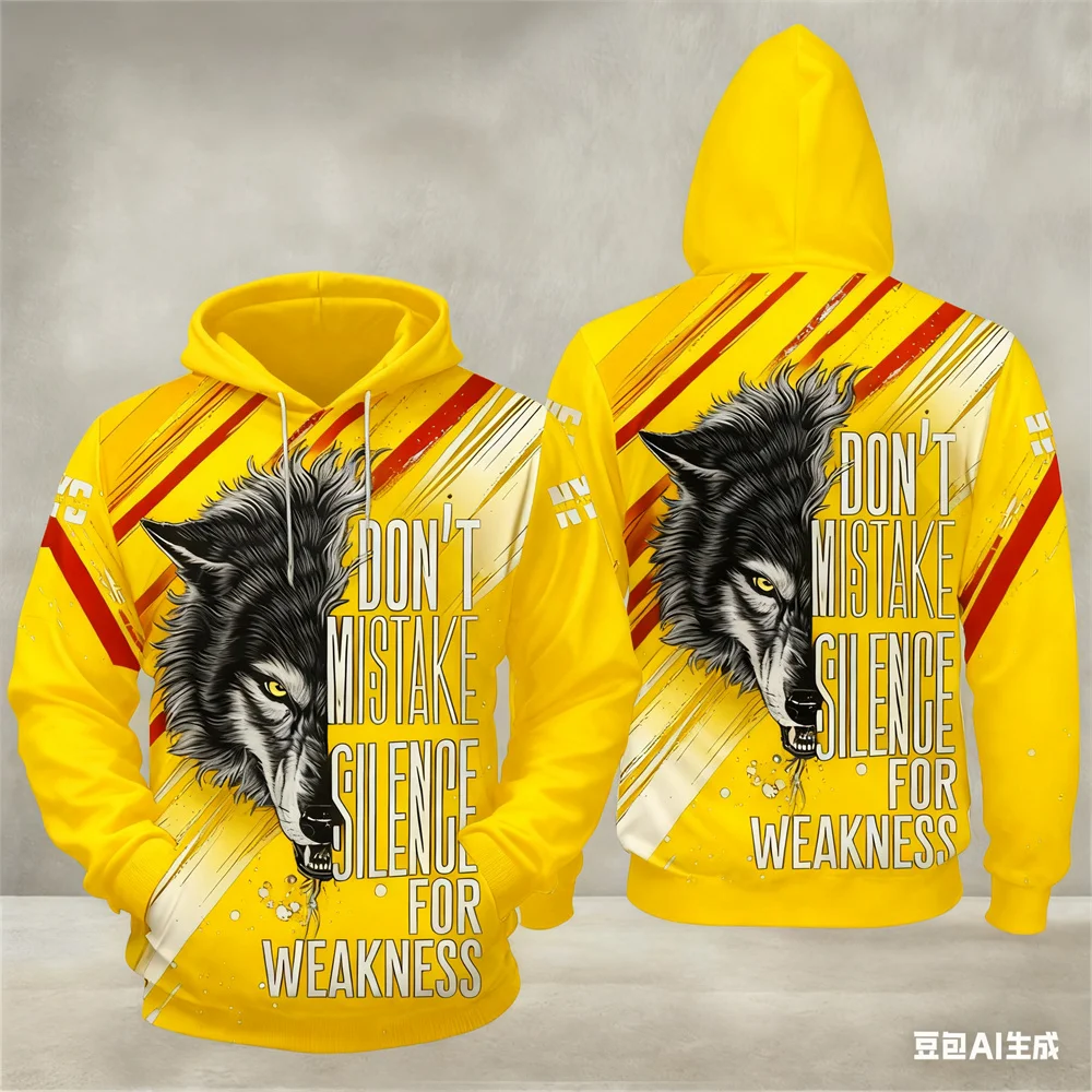 الخريف الشتاء هوديس ل ma الذئب نمط طباعة الرجال هوديي الترفيه الرسومات هوديس جديد في هوديس وبلوزات ملابس رجالي