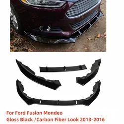 Gloss Black Car Front Bumper Splitter Lip Diffuser Body Kit Spoiler Guard for Ford Fusion Mondeo 2013 2014 2015 2016