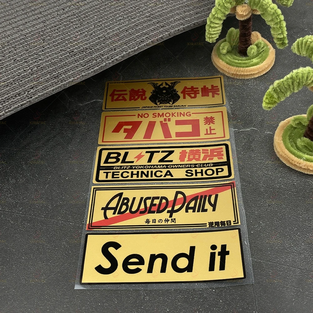 2025 جديد JDM دراجة نارية ملصقات مقاوم للماء للدراجات النارية خزانات الوقود Fairings الذيل صناديق نوافذ السيارات العالمي شارات الفينيل