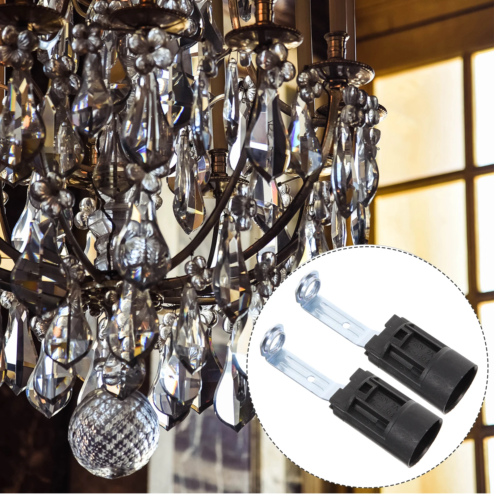 

6 Pcs Screw Lamp Holder Black Light Socket Outlet Stand 70mm Candelabra Socket Replacement Parts DIY Kit Lighting Accessories