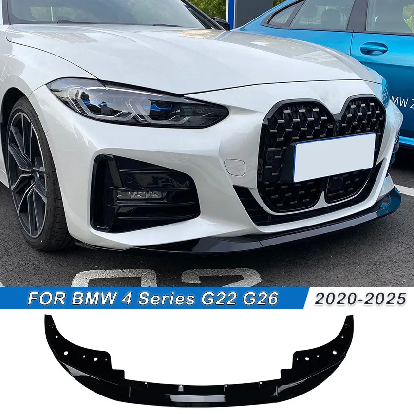 

Для BMW 4-й серии G22 G26 420i 430i i4 M50 M Sport 2020-2025 Автомобильный передний бампер, спойлер, диффузор, сплиттер, комплект кузова, глянцевый черный
