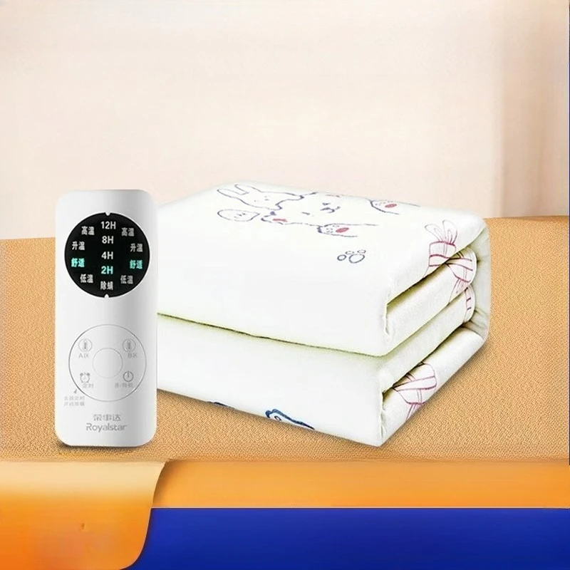 

Electric Heated Blanket Single Double Dual Control Adjustable Temperature Quick Heat Overheat Protection Energy Saving Washable