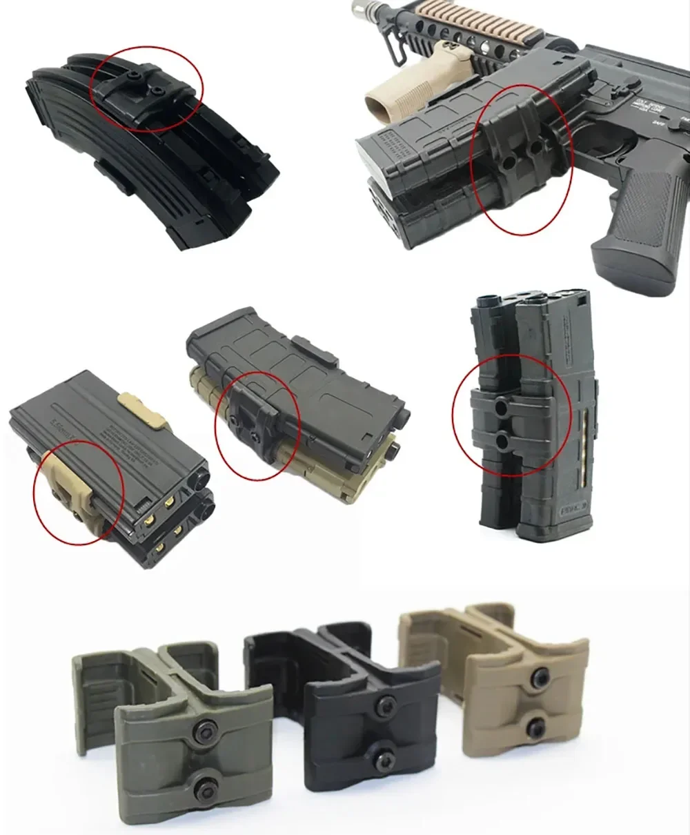 2026 Universal-Clip-Gewehr-Doppelparallelmagazin für AK AR15 M4 Mag595 Airsoft Link Round Cartridge Speed Loader Waffenzubehör – Detail 3