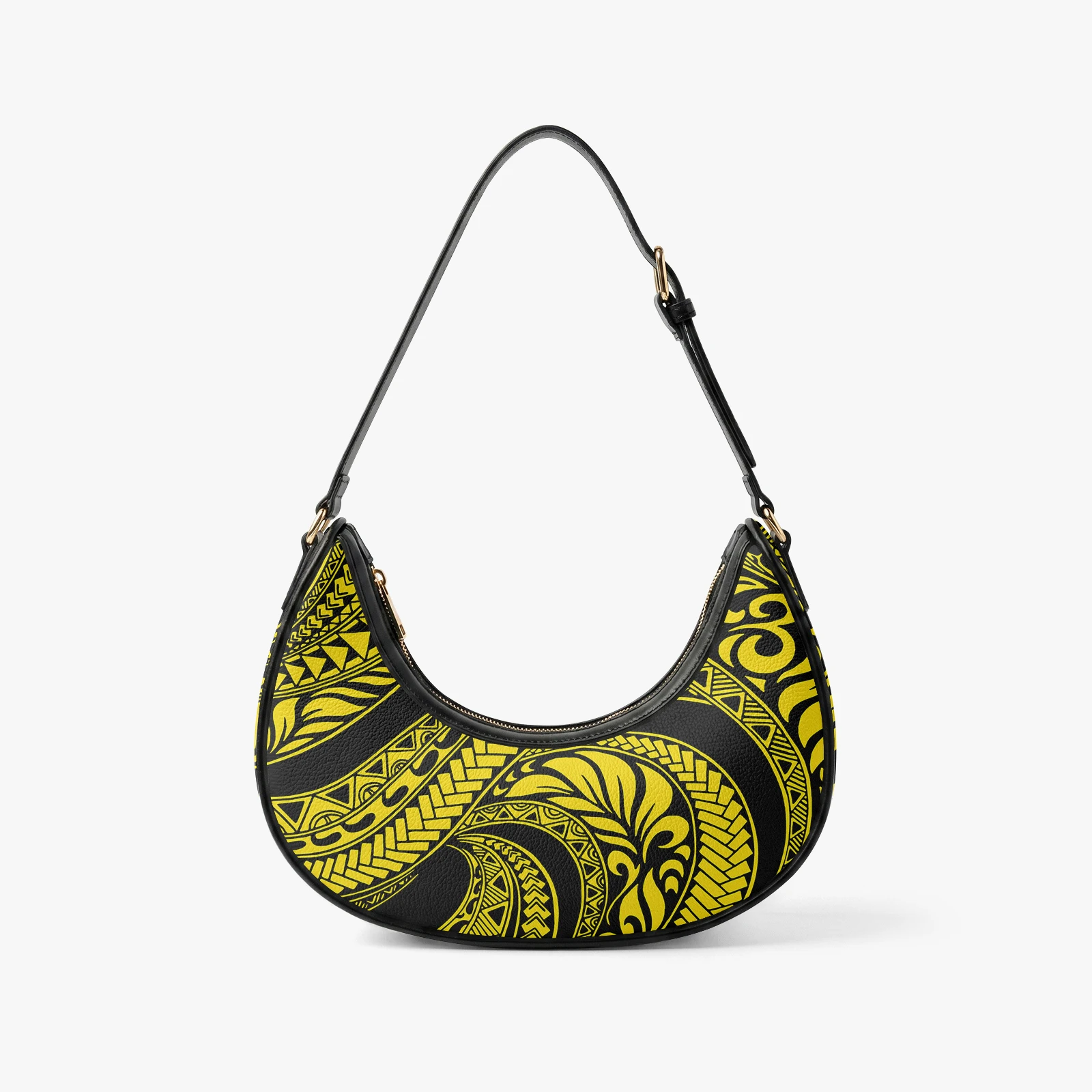 

Tribal Pattern Print Samoan Island Custom Underarm Bag Pattern Polynesian Woman'S Handbag Versatile Women'S Bag For Banquets