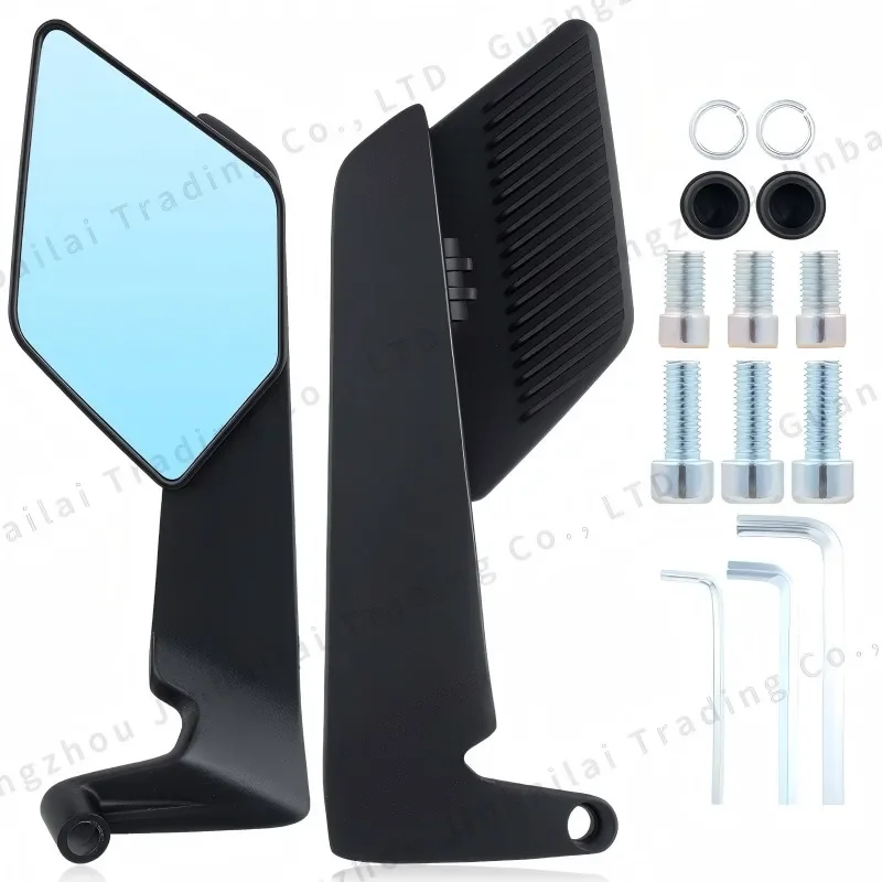 

Motorcycle Modified Rotate Adjustable Wind Wing Side Mirror Universal Spoiler Rearview Mirror for Kawasaki Suzuki Honda KTM