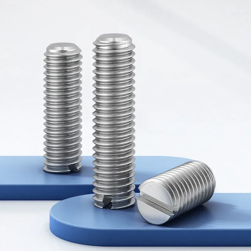 M2 M2.5 M3 M4 M5 M6 M8 M10 304 Stainless Steel Slotted Head Flat Point End Headless Grub Bolt Set Screw