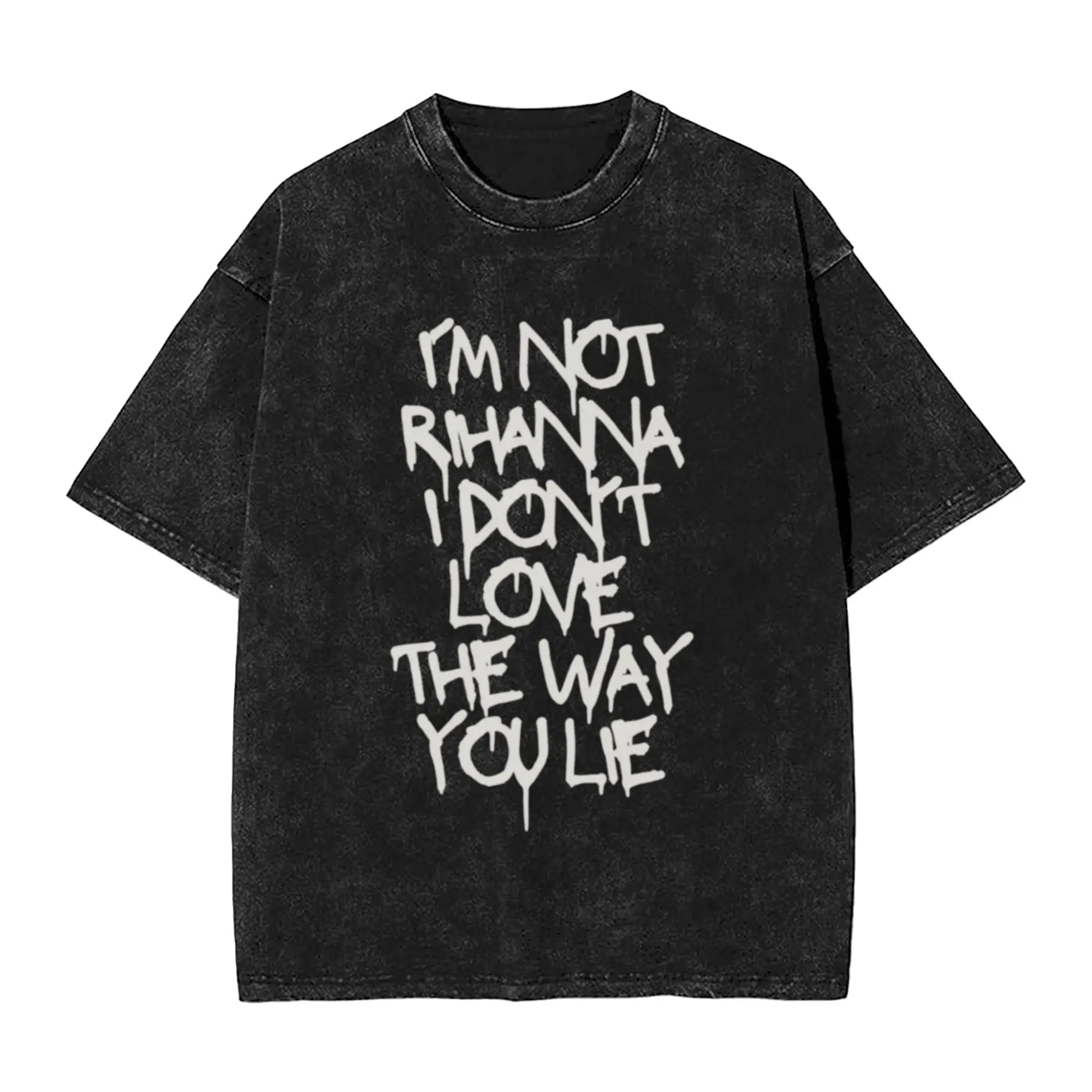 Grunge Text Slogan Poster Classic Comfort A Washed T Shirt Men's Women's Oversized Cotton Tees Tops