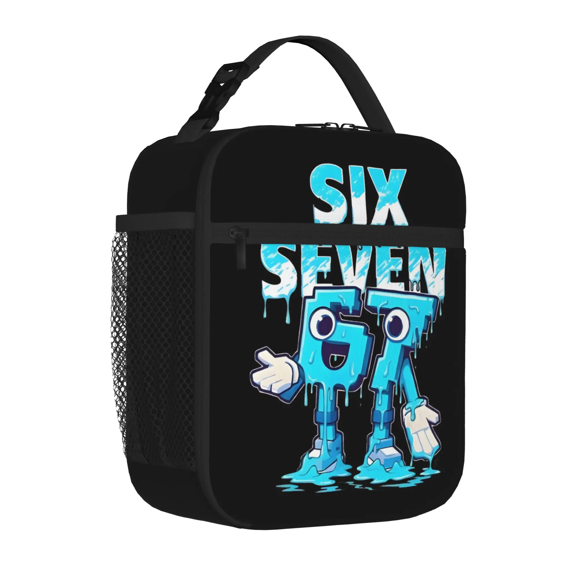 Funny Meme 67 Six Seven Thermal Insulated Lunch Bags for School  Portable Food Container Bags Cooler Thermal Lunch Box - view 2