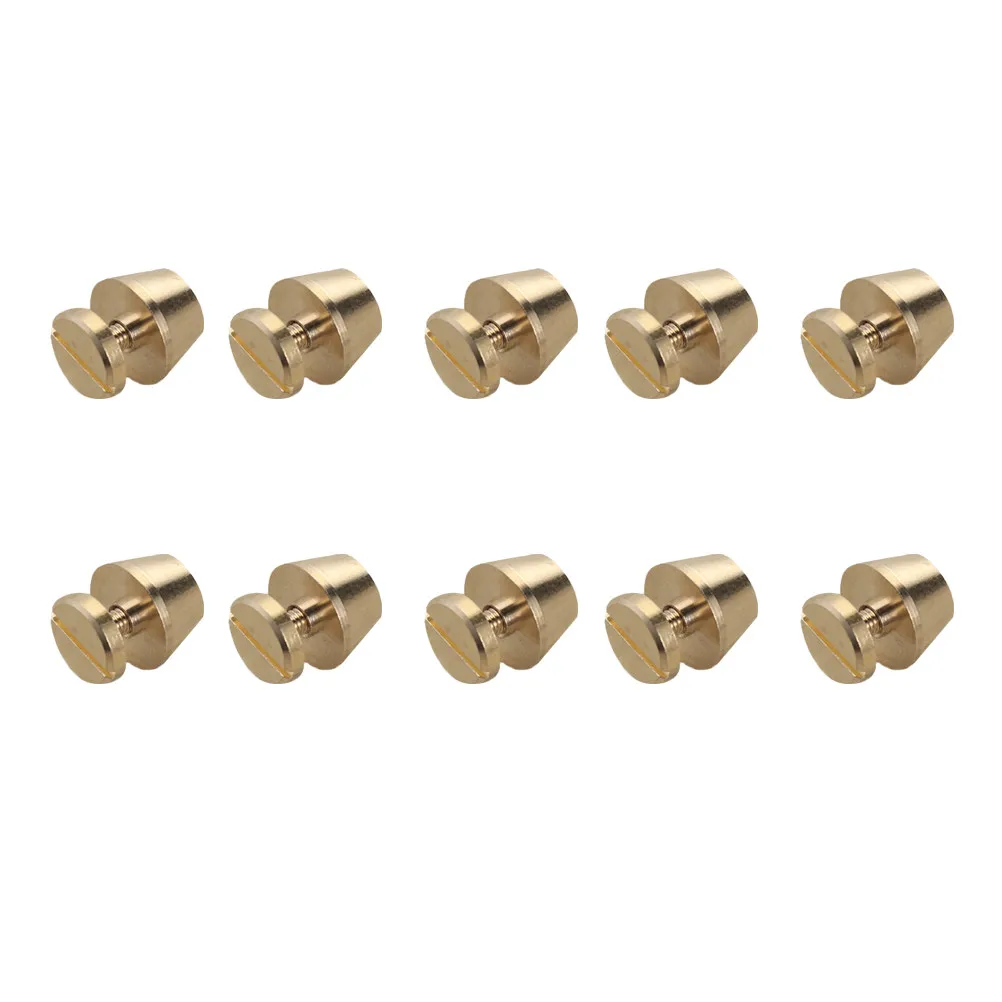 10Pcs Copper Studs Accessories Fine Copper Screw Nail Tower Head Base DIY Handmade Crafts for Bags Belts Scabbards