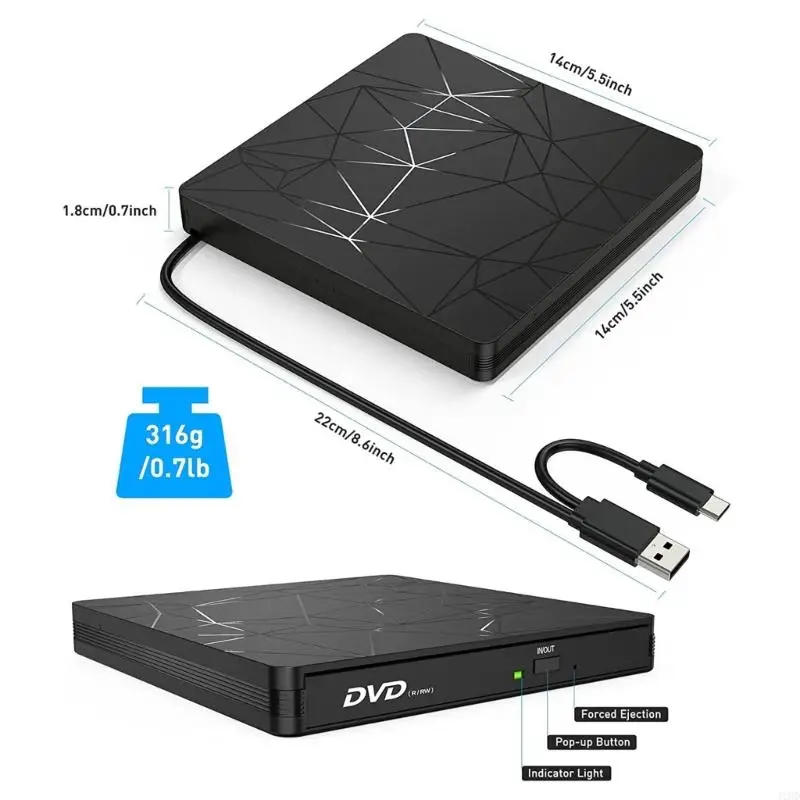 J1HD компьютер внешний считыватель диска приводит к тому, что писатель считывателей считывателя C 3,0