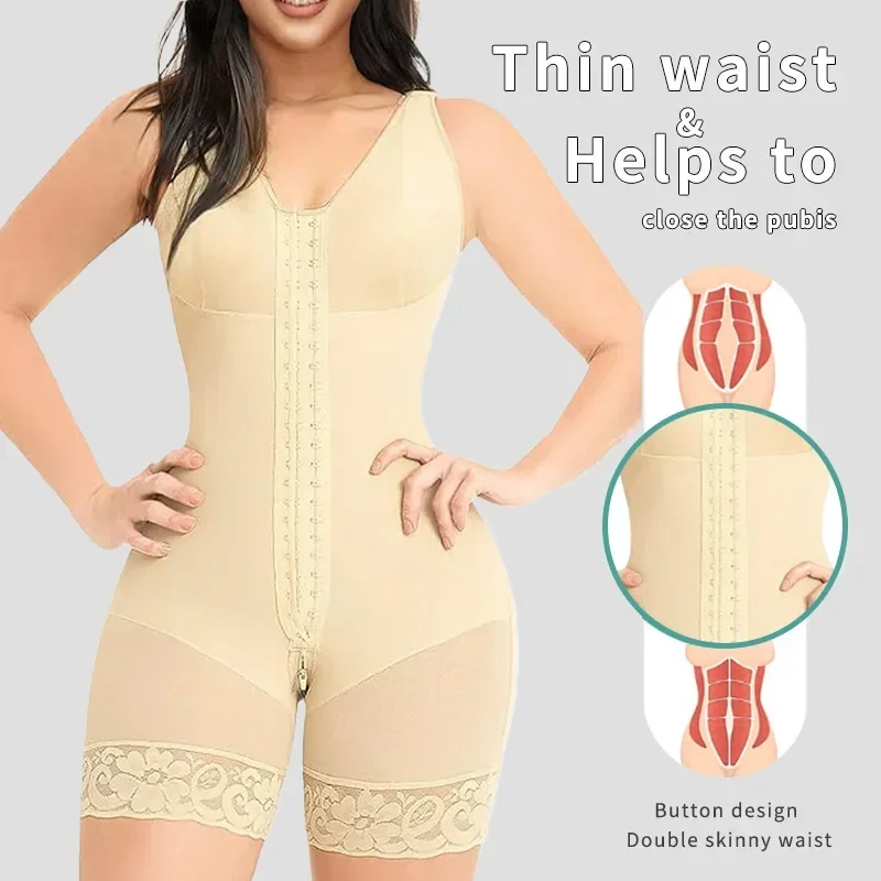 

Корректирующее белье FullBody Shaper с сильной компрессией, боди большого размера на пуговицах, корректирующее белье для подтяжки бедер, нижнее белье для похудения живота