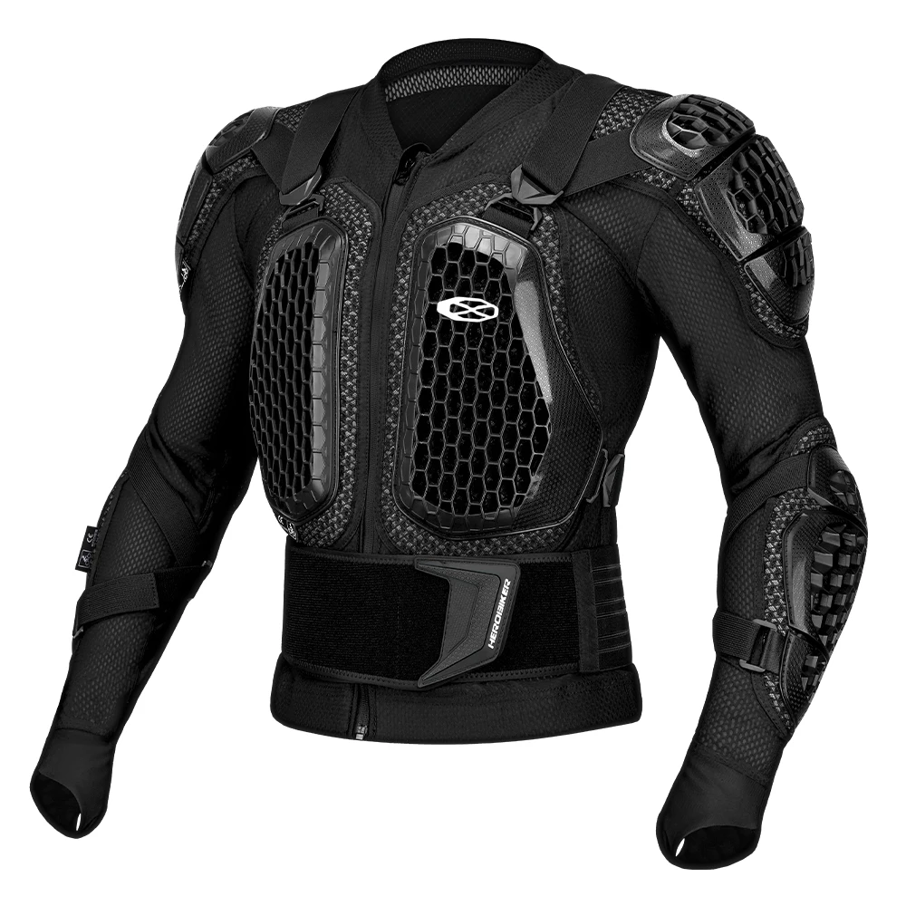 Men's Motorcycle Armor Jackets Anti-Fall Wear-Resistant Motorbike Body Armor Jackets Motocross Riding Clothing Protection M-3XL