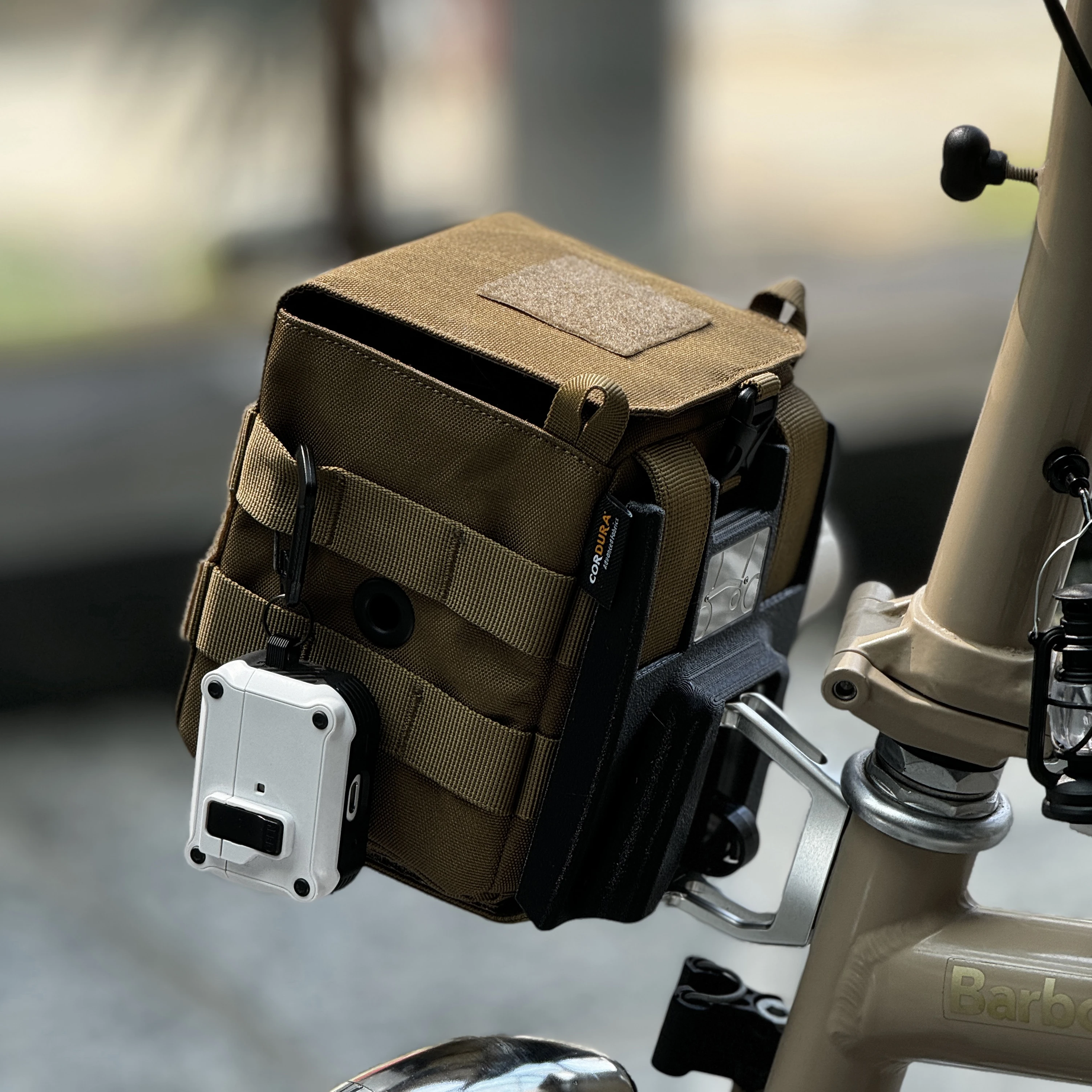 DC Magnetic Multi-Function Tactical Front Bag with Bracket for Brompton Bag Folding Bike Upgrade Accessories