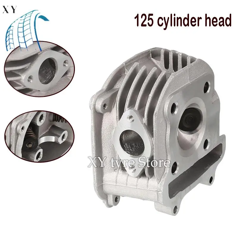 GY6 150cc scooter engine cylinder head assembly, good quality, with valve, suitable for 4T 157QMJ ATV Go Kart 4WD, spare parts