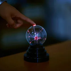 Lampe boule plasma magique à LED de 3 pouces, veilleuse en verre à commande tactile, décor de chambre à coucher, cadeaux pour enfants