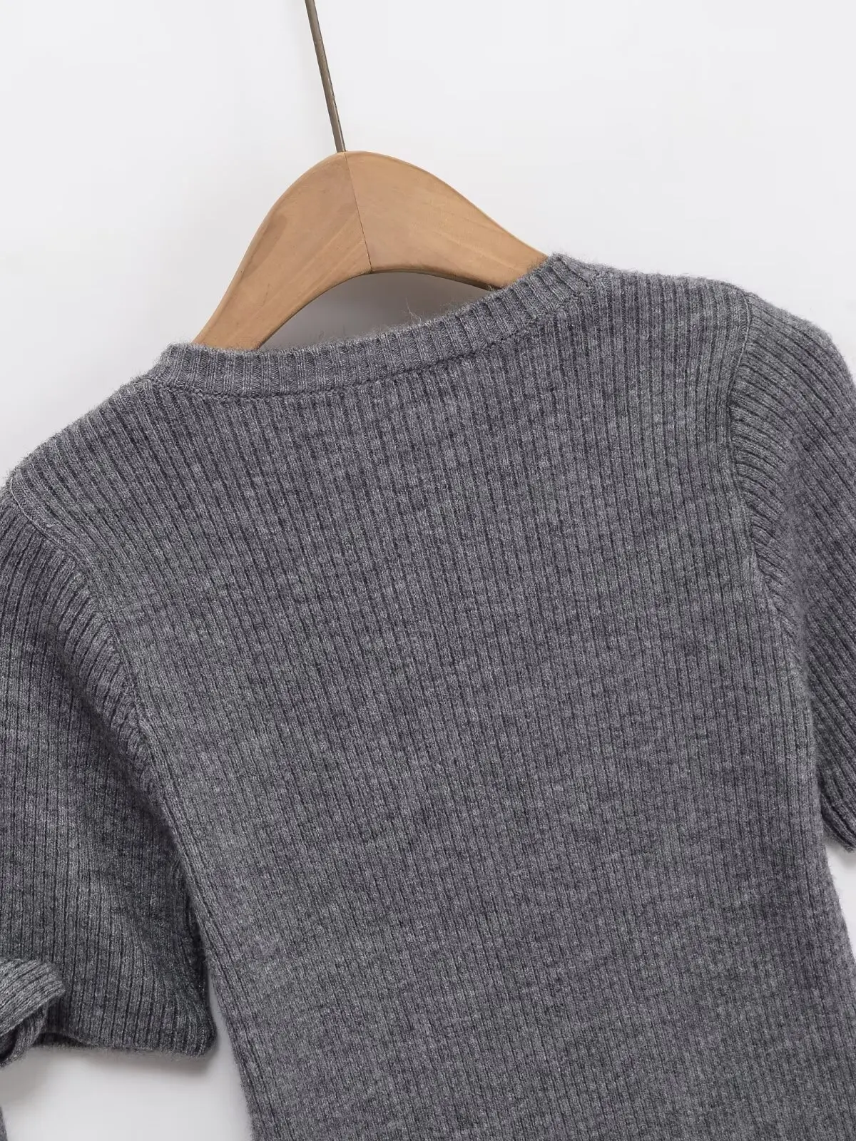 NOVEDAD DE VERANO 2021, llegada, blusa minimalista de manga corta con cuello redondo para mujer, blusa informal de manga corta con detalle de lazo