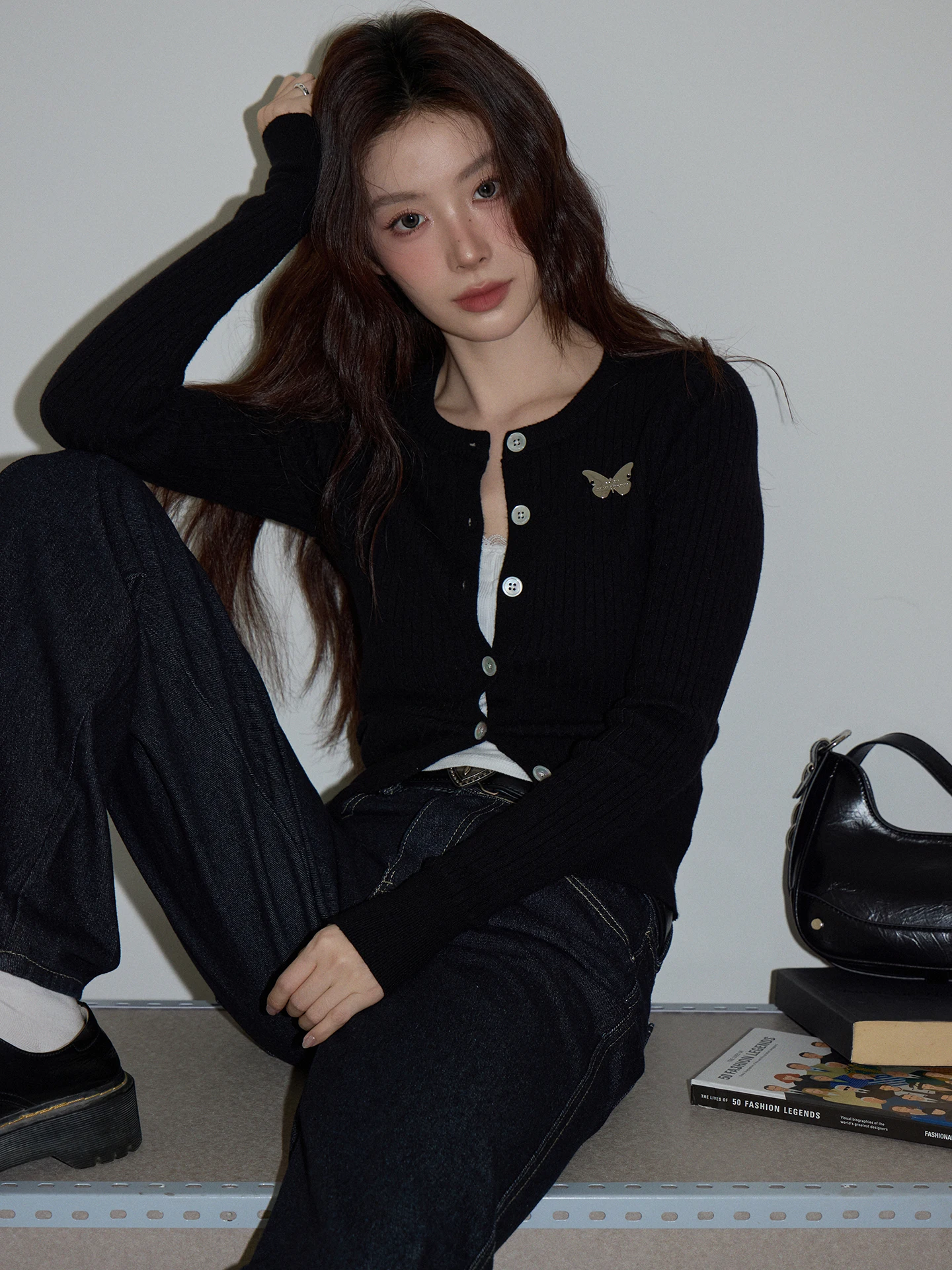 

Bla Knitted Sweater Women's Casual Long Sve Outerwear Cardigan Design Sensation Autumn Faion Leisure Quali