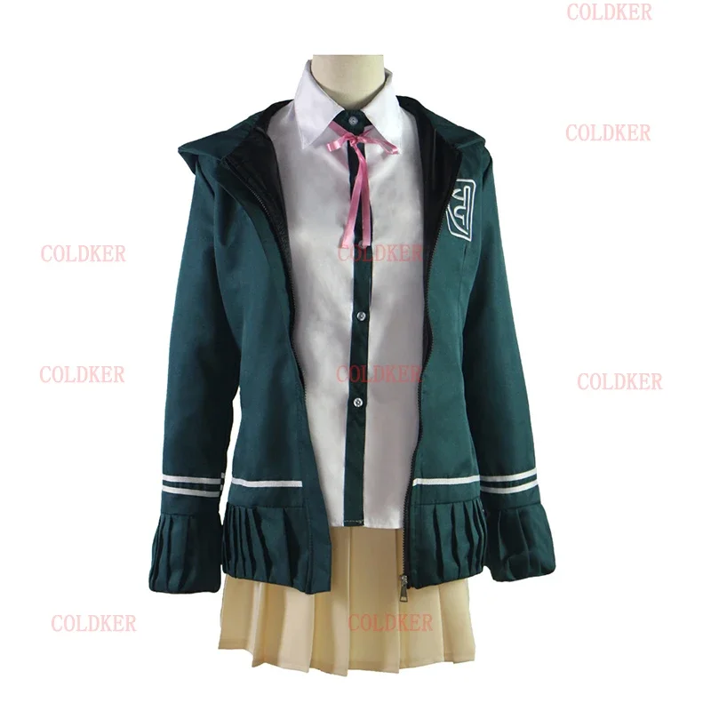 Anime Danganronpa 2 Cosplay Chiaki Nanami Uniforms Skirt Halloween Costume for Women Coat + Shirt + Tie + Skirt