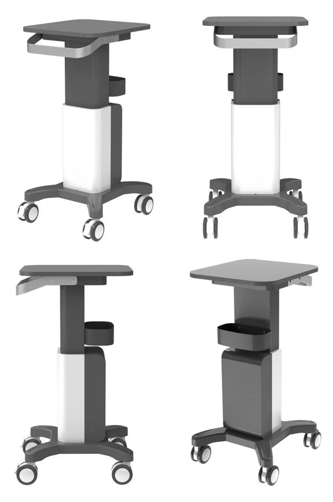 All-in-one mobile medical workstation for dual-use laptop and tablet carts Hospital carts