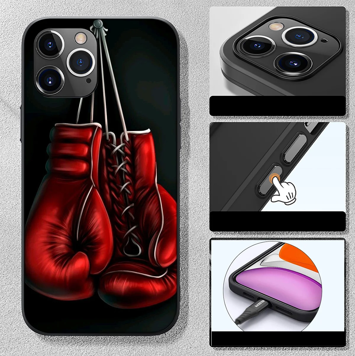 Boxing Gloves New High-End Phone Case for Samsung Galaxy A15 S10E S9 S8 S7 Note 20 10 9 8 Plus Lite