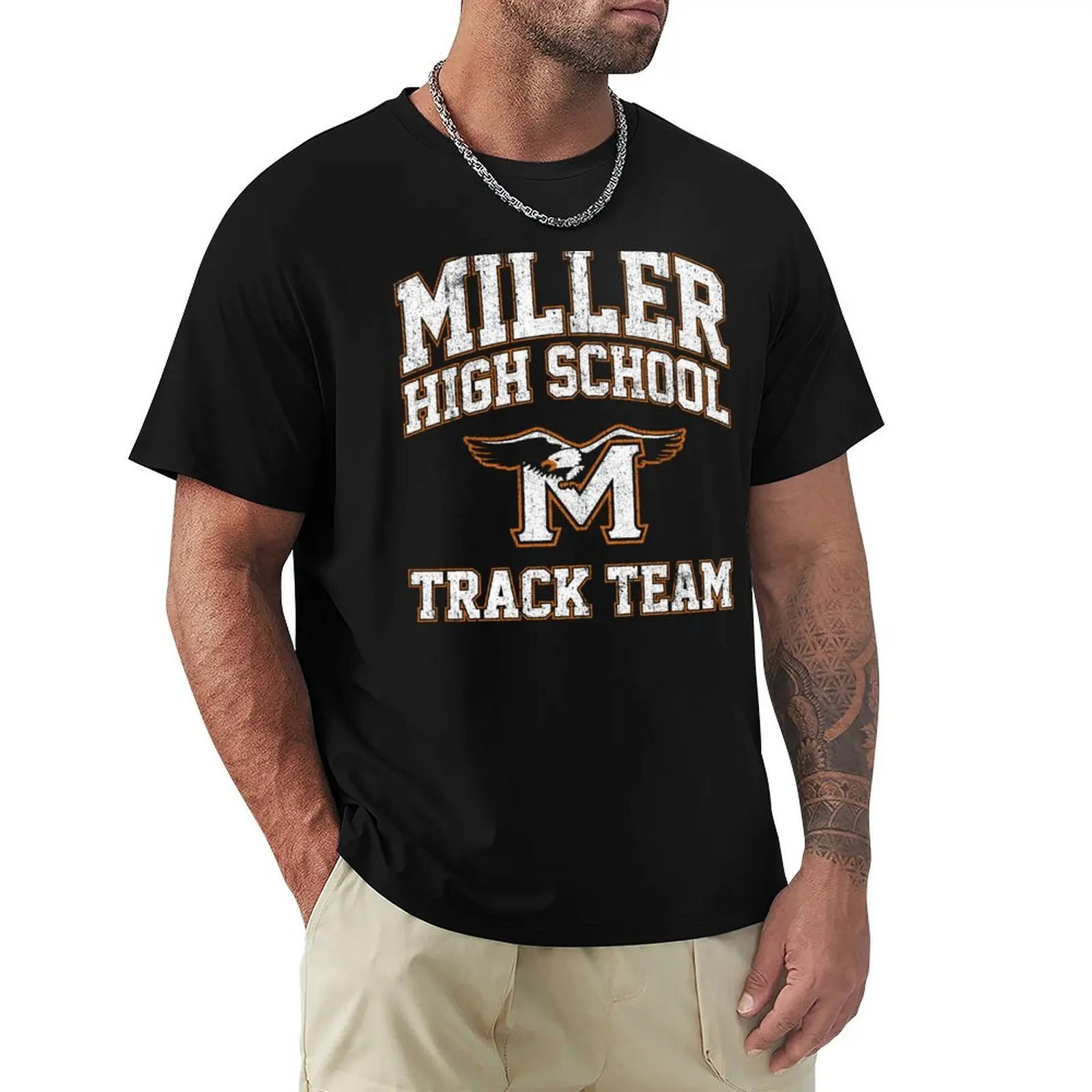 Miller High School Track Team - Crush T-Shirt Sports Casual Short Sleeve Cotton Tee
