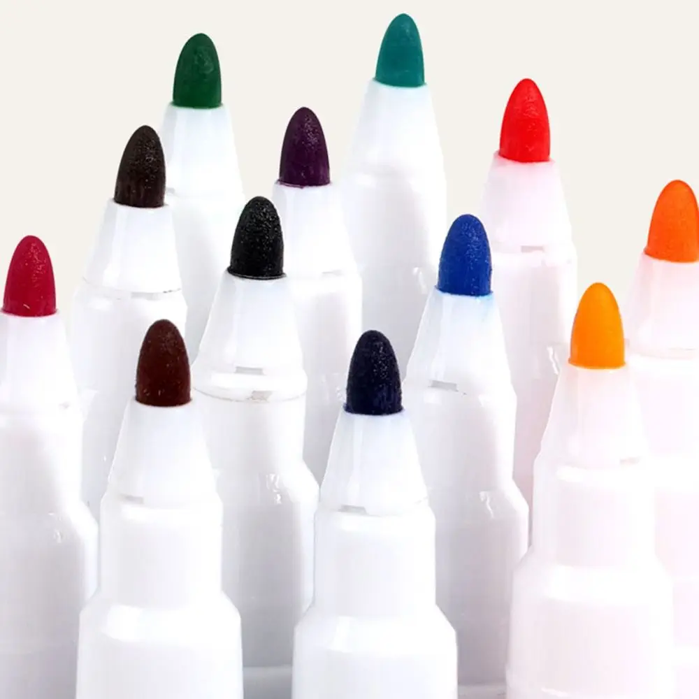 Portable Colorful Whiteboard Marker Erasable Waterborne Brush Water Color Pens Multifunction Multi-purpose Drawing Pen
