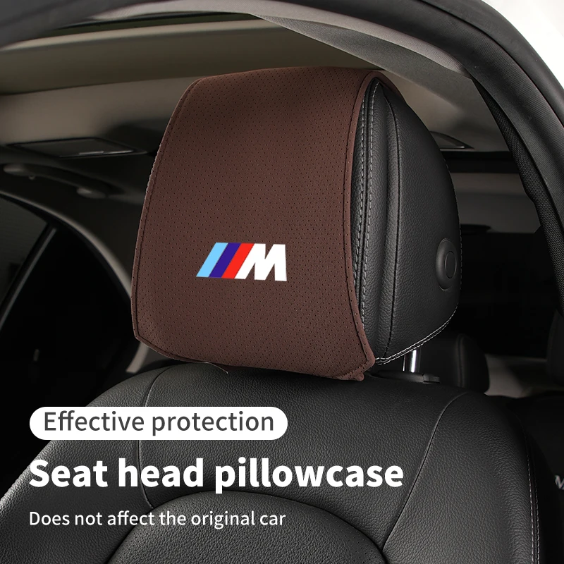 Car Seat Headrest Pillow Styling Storage Cover Suede seat Pillow Pad For BMW Performance F07 F34 F10 F39 F30 F25 F26 F15 F16