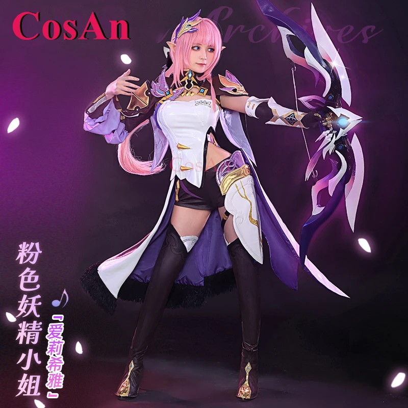 

CosAn Anime Game Honkai Impact 3 Elysia Cosplay Costumes Miss Pink Elegant Combat Dress Halloween Party Role Play Clothing S-XL