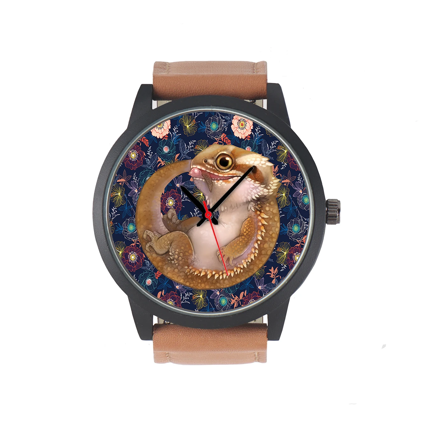 

2024 Factory Store Lizard Design Reptile Pet Style Unconventional Cool Dial Gifts Boy Battery Quartz Wrist Watch