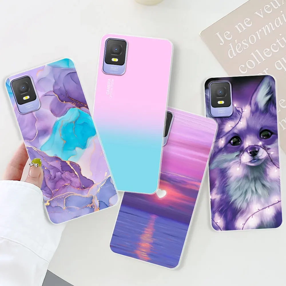 For TCL 403 Case 6.0 inch Fundas Marble Clear Soft Silicone TPU Protective Phone Cover For TCL 403 T431D T431U Case Coque Bumper