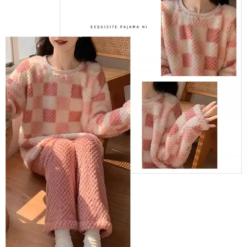 ملابس نسائية بيجامات شتوية سميكة تحافظ على الدفء منتج ضرب الموضة في الهواء الطلق في المنزل رائع لطيف للسفر في الفصول الأربعة