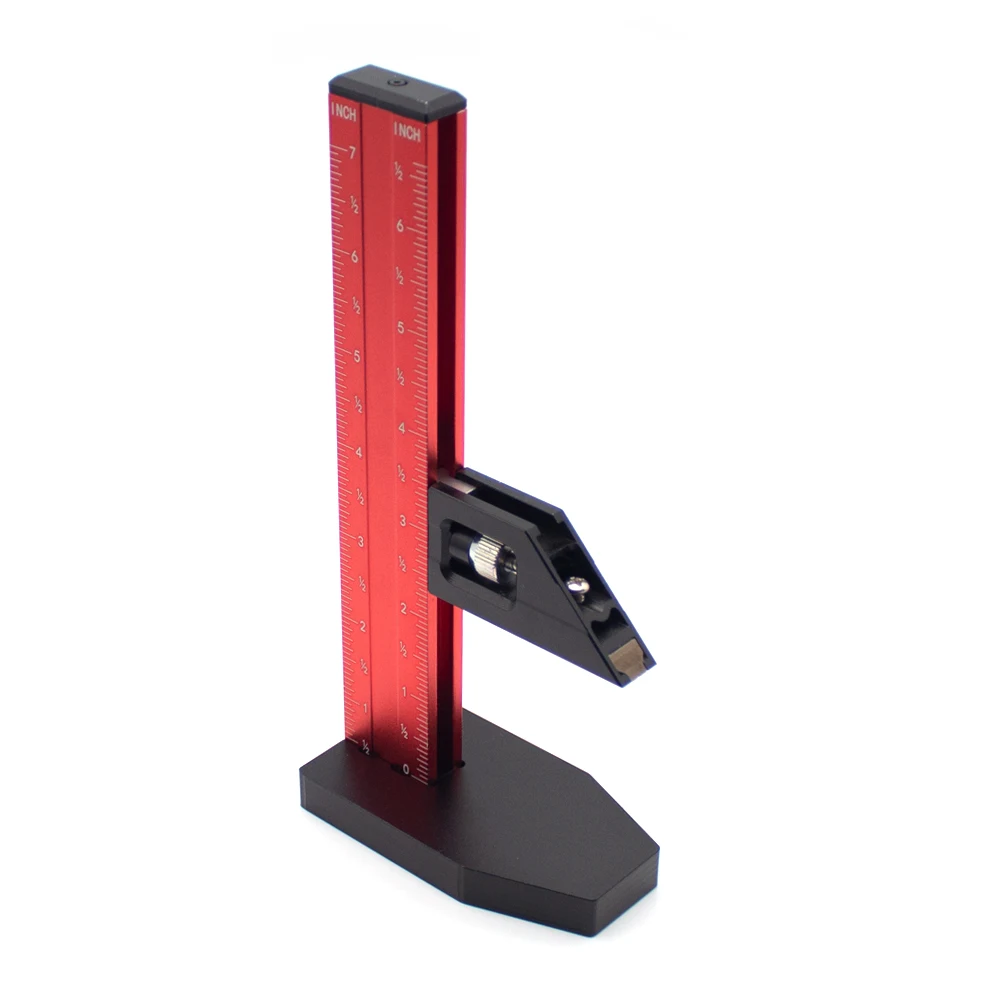 Height Depth Gauge for Woodworking Trimmer Router Table Adjustment Universal Aluminum Height Gauge - Dual Scale Measurement,