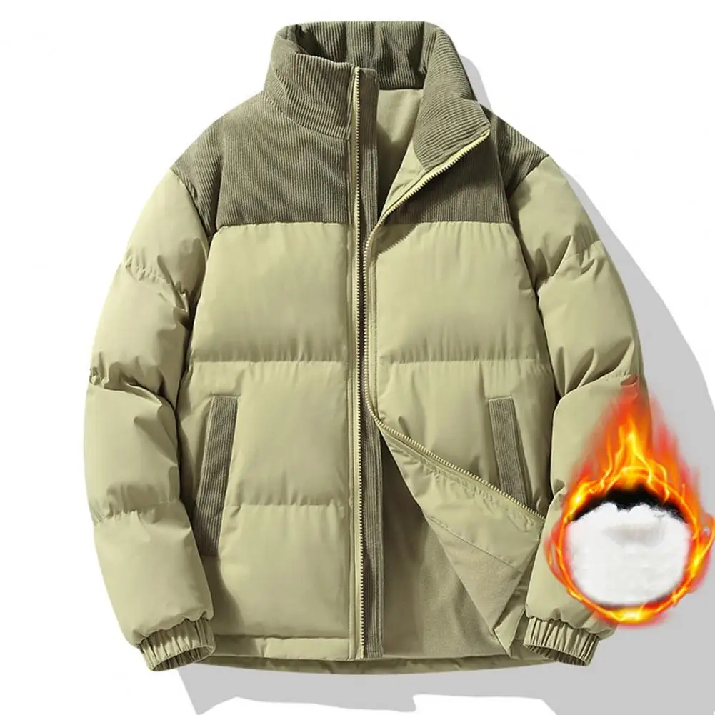 خريف شتاء موضة جديدة الوقوف طوق كم طويل الصلبة سترات ملابس للرجال جيوب الكورية رشاقته الاتجاه الدافئ البساطة القمم