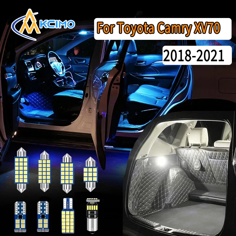 

LED Interior Light Canbus For Toyota Camry XV70 (2018-2021) Super Bright Dome Map Door Lights Easy Install Bulbs Set