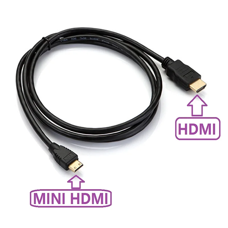 Mini Hdmi-Compatibel Met Hdmi-Kabel 1080P 3d Vergulde Stekker Voor Monitor Tabletcamera Dv Grafische Kaart Hdtv-Beeldschermprojectie