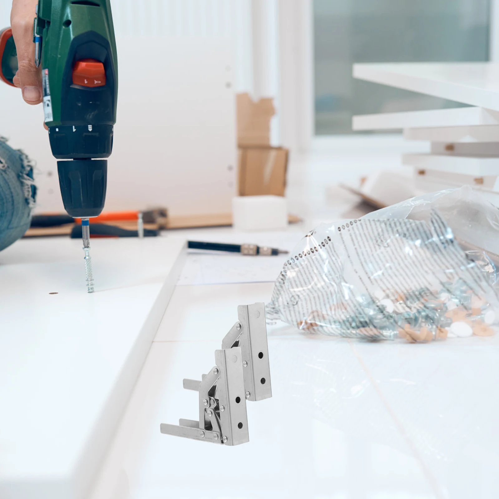 

4pcs Corner Cabinet Hinge 90 Degree Folding Shelf Bracket Hidden Cold Rolled Steel For Kitchen Bathroom Wardrobe Cabinet Hinges