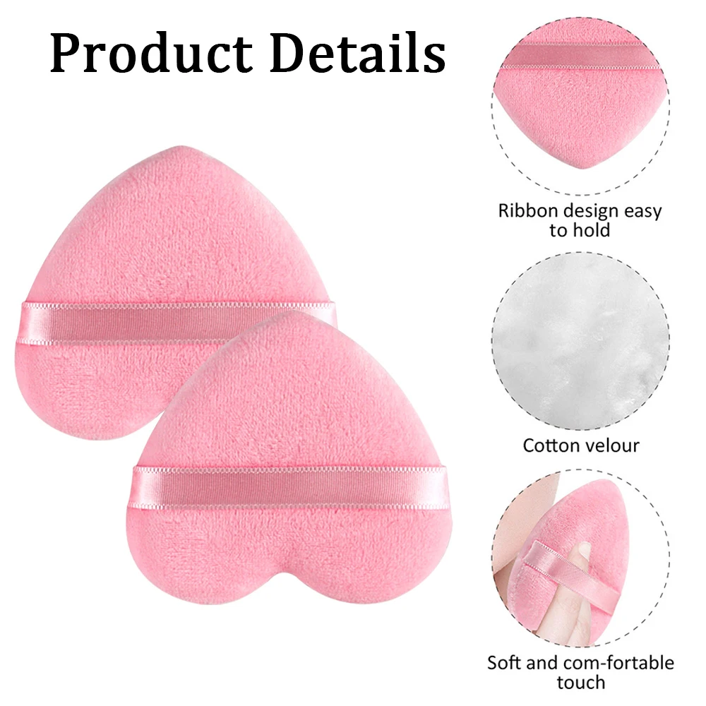 5/10 pièces Triangle velours poudre bouffée humide utilisation sèche maquillage éponge cosmétiques mélangeur beauté fond de teint outil de maquillage accessoires